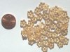 50 3x9mm Transparent Light Topaz Lustre Spacer Flowers